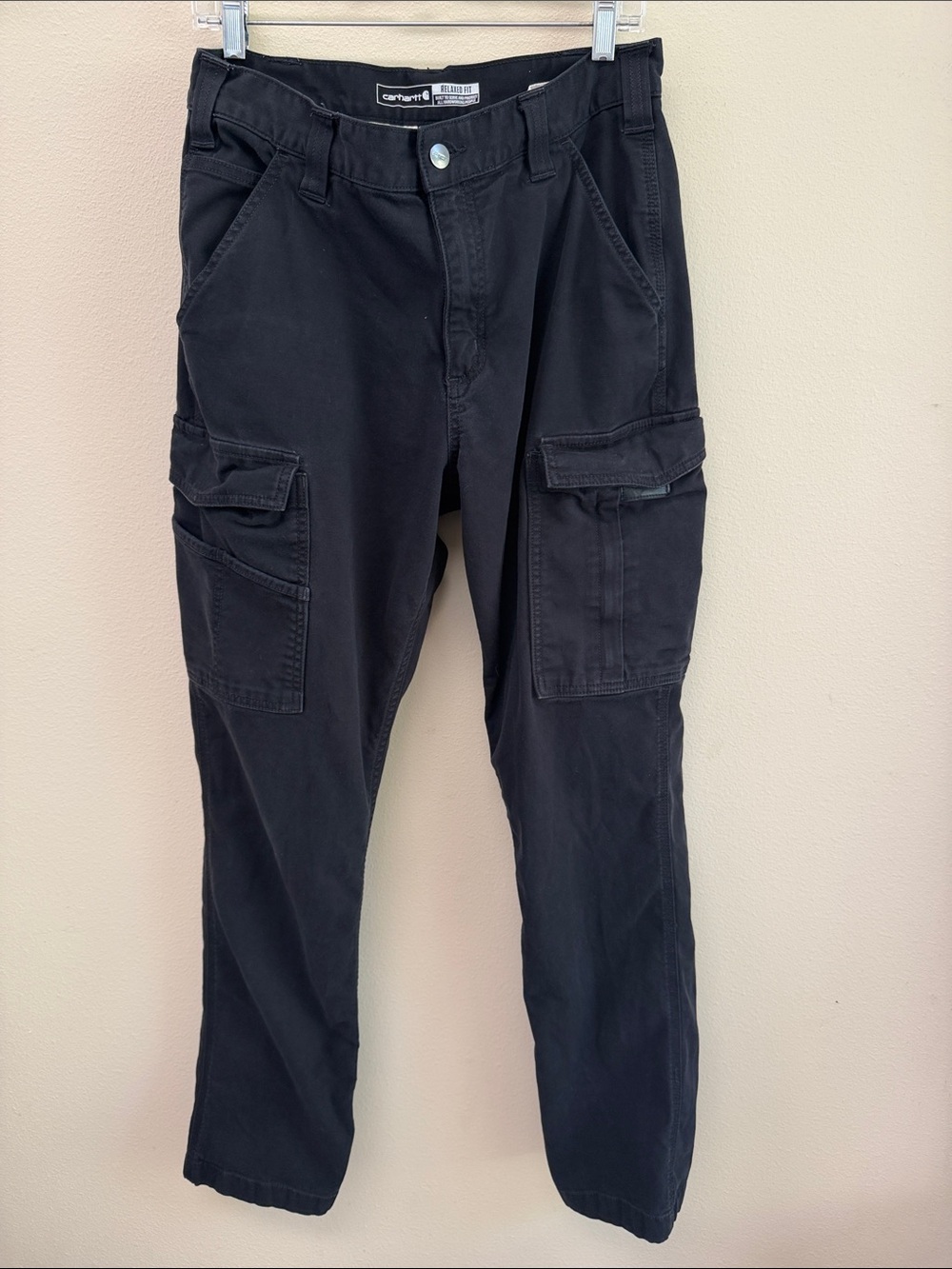 Carhartt Men’s Black Cargo Pants Sz 33/34